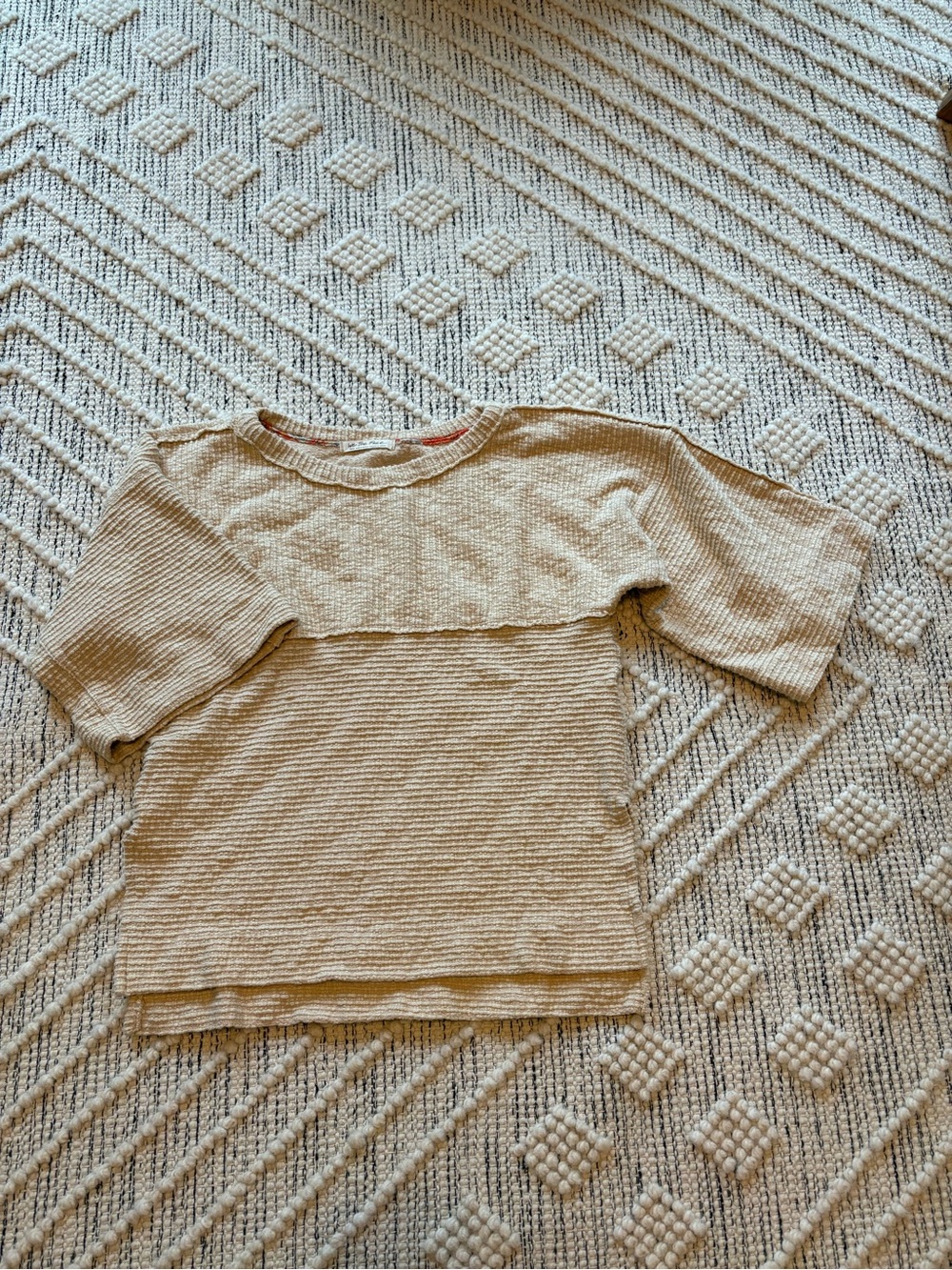 We The Free womens Cream Textured Top
